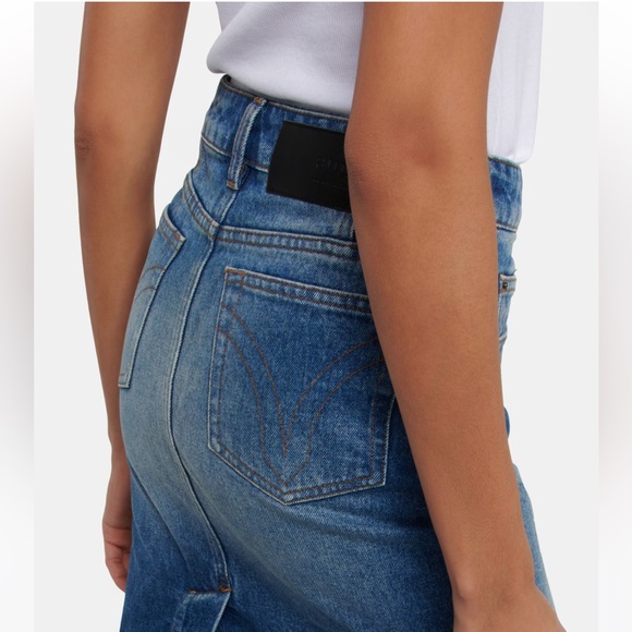 Ami Paris Denim Midi Skirt 28 - Picture 12 of 13